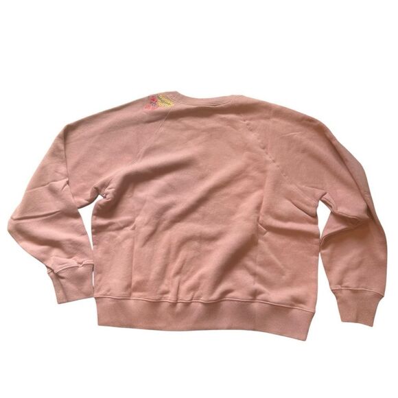 Revolve Something Navy Embroidered Camel Crew Neck Sweater Sweatshirt Size M - Picture 7 of 8